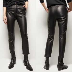 NEW Nili Lotan Montauk Leather Black Pant, SIZE 6